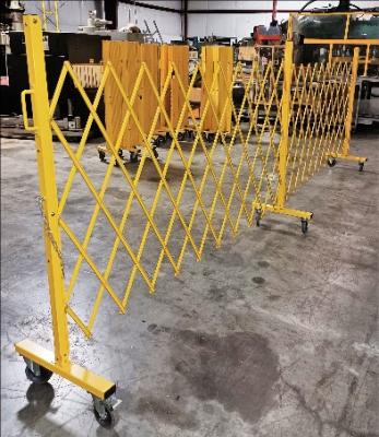 Fully Extended View Uline H-7604 Safety Barricade Gate