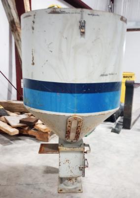 Uniloy 24" diameter material hopper with drawer magnet