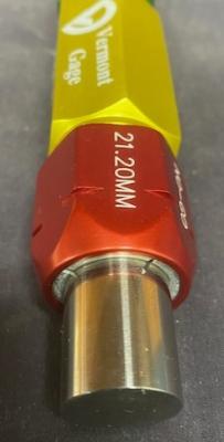 Vermont Gage 132108330 Class ZZ 21.00mmx21.20mm Go-NoGo Gauge