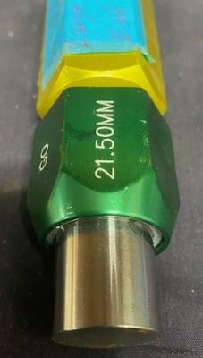 Vermont Gage 132109330 Class ZZ 21.50mmx21.70mm Go-NoGo Gauge