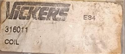 Coil Data Plate View Vickers 316011 Coil
