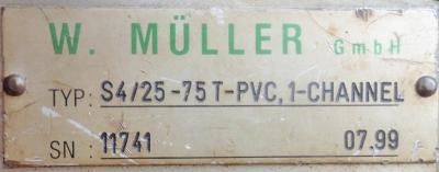 W. Muller KG 4 x 75 mm Head S4/25-75 T-PVC. 1 Channel