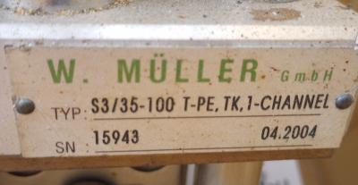 W. MUller 3x100mm PE head data plate