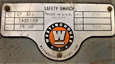 Westinghouse CF-323 Enclosed Fusible Switch