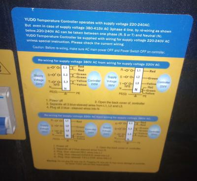 Yudo CW201 Information Plate Yudo Hot Runner Control Information Plate CW201