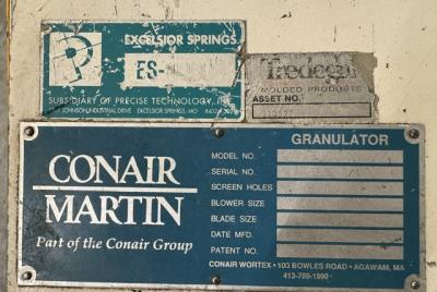 Conair Martin LP-350 Grinder data plate