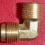 Brass Fitting, 90 Degree Elbow, 5/8" Flare x 1/2" male Input