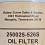 Oil Filter Data Plate View Sullair 250025-526S Oil Filter